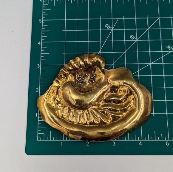 Vintage statement organic/nautical creature motifs abstract Gold Field brooch - Picture 12 of 12